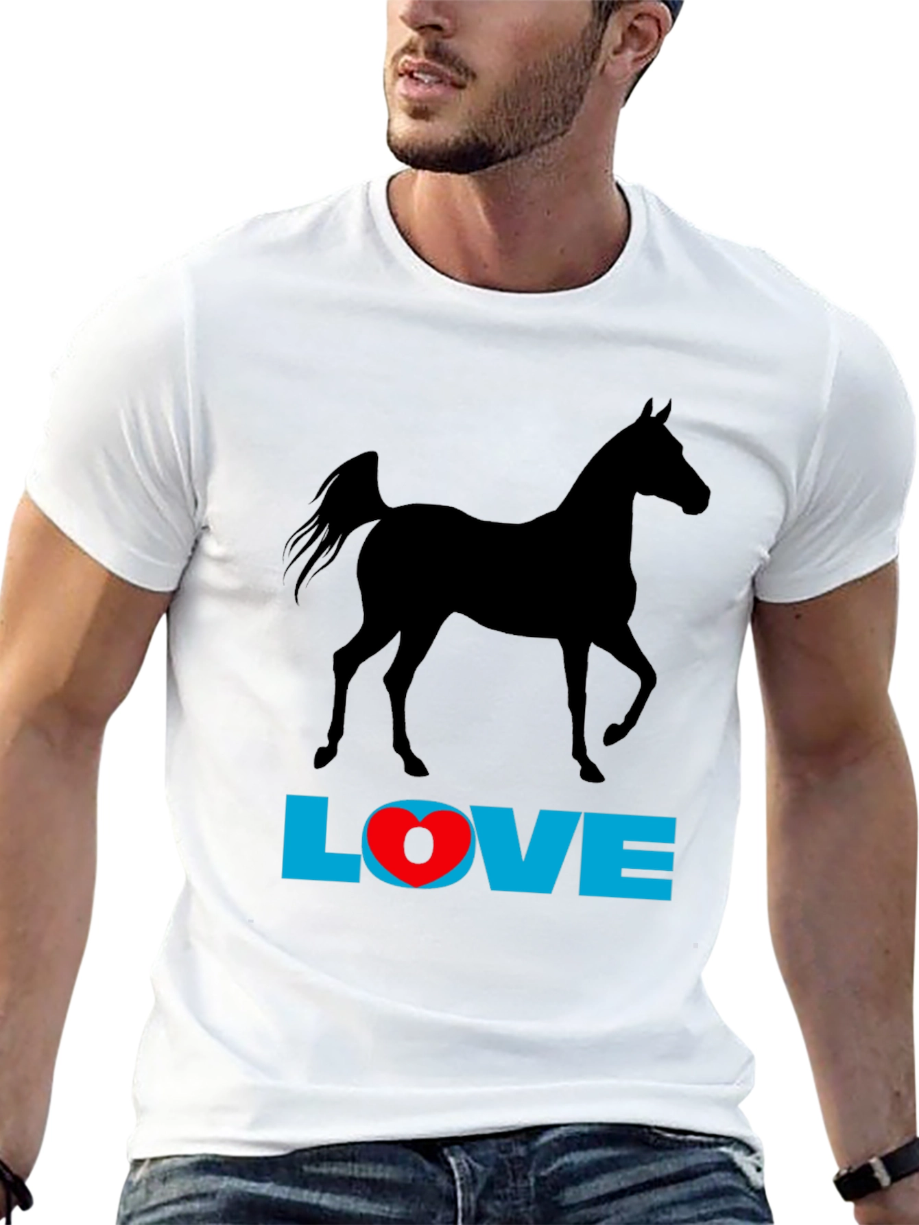 Horse Love Graphic Tee - Black