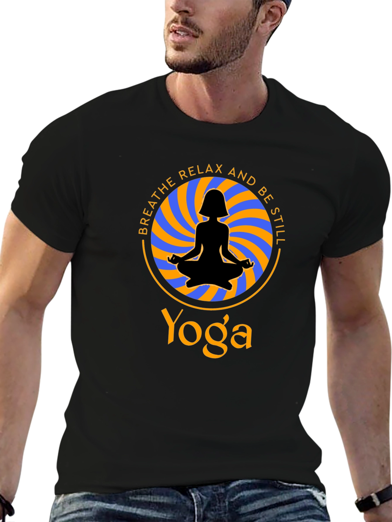 Yoga Meditation T-Shirt - Breathe Relax Be Still