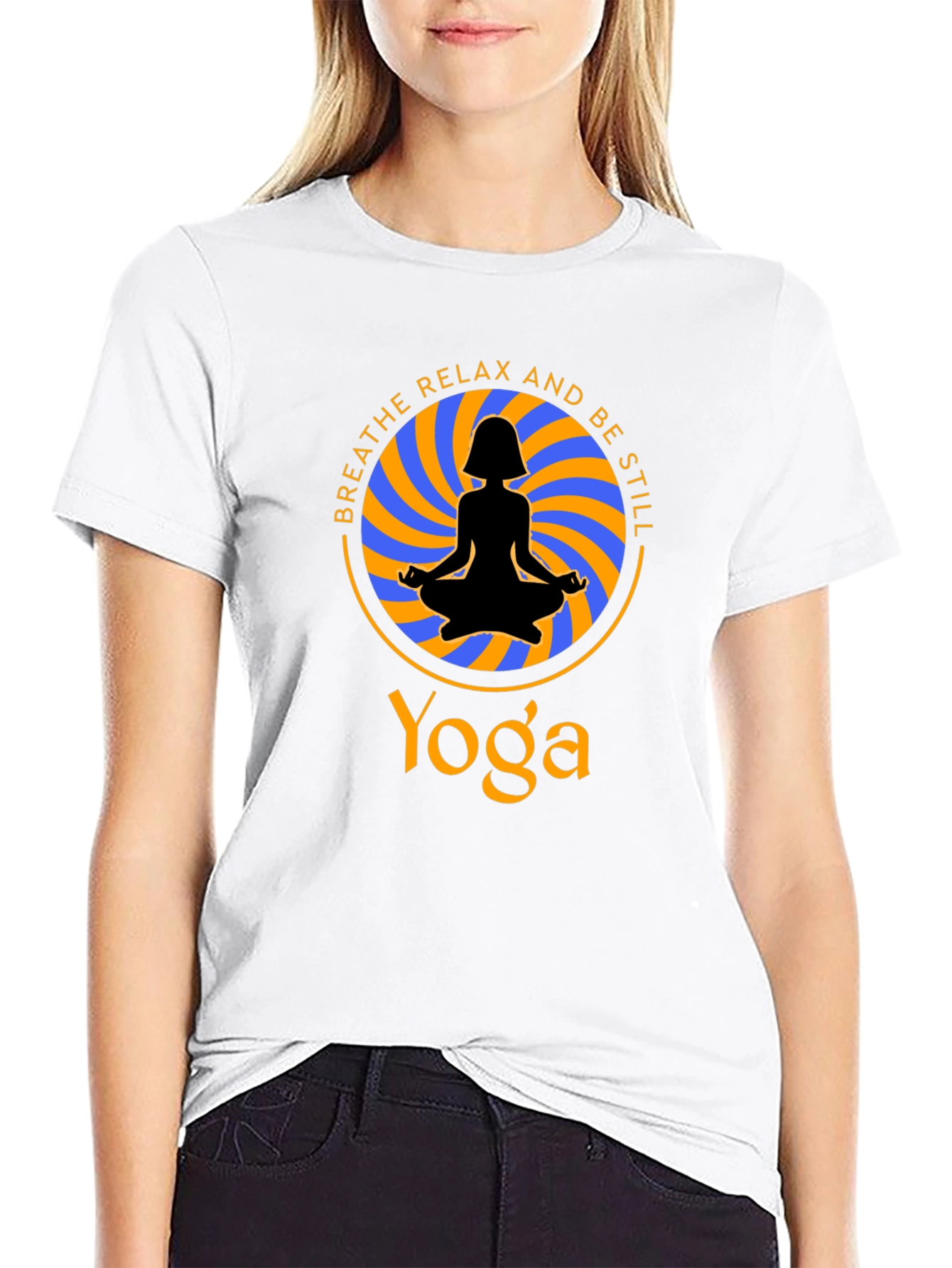 Yoga Meditation T-Shirt - Breathe Relax Be Still