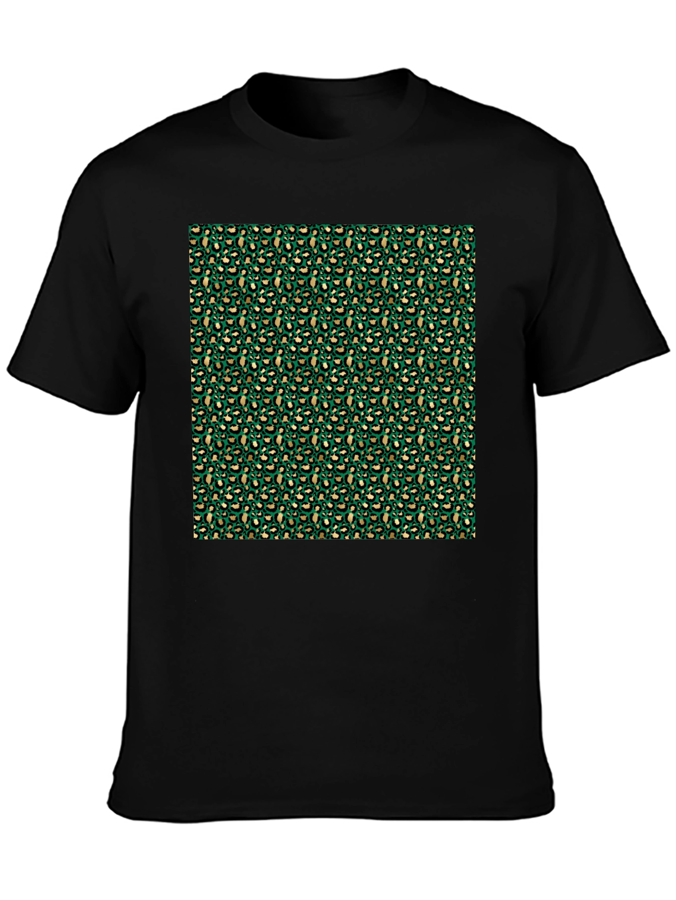 Green Leopard Print T-Shirt