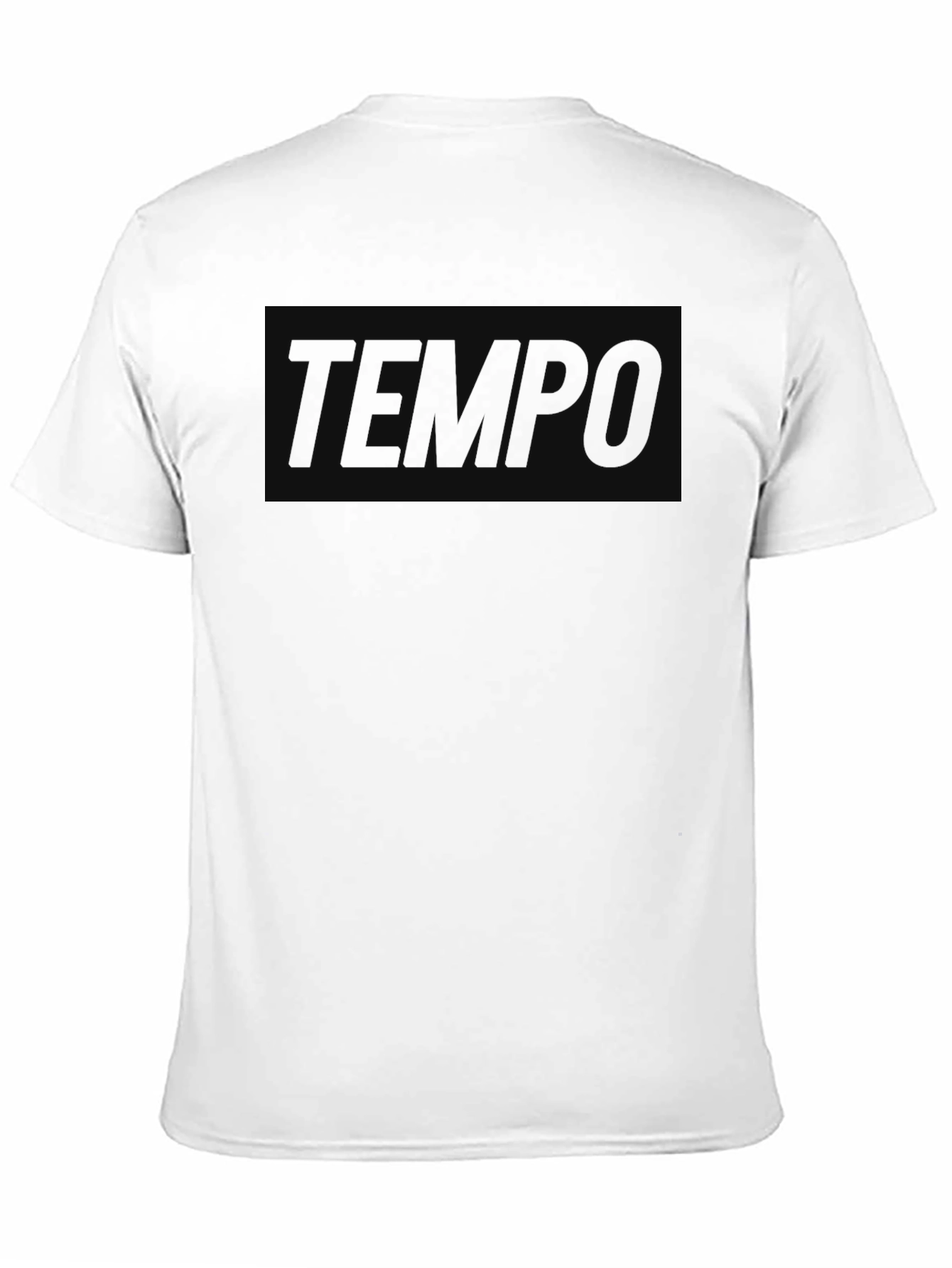Mens Solid Black Tempo Graphic Tee - Casual Style