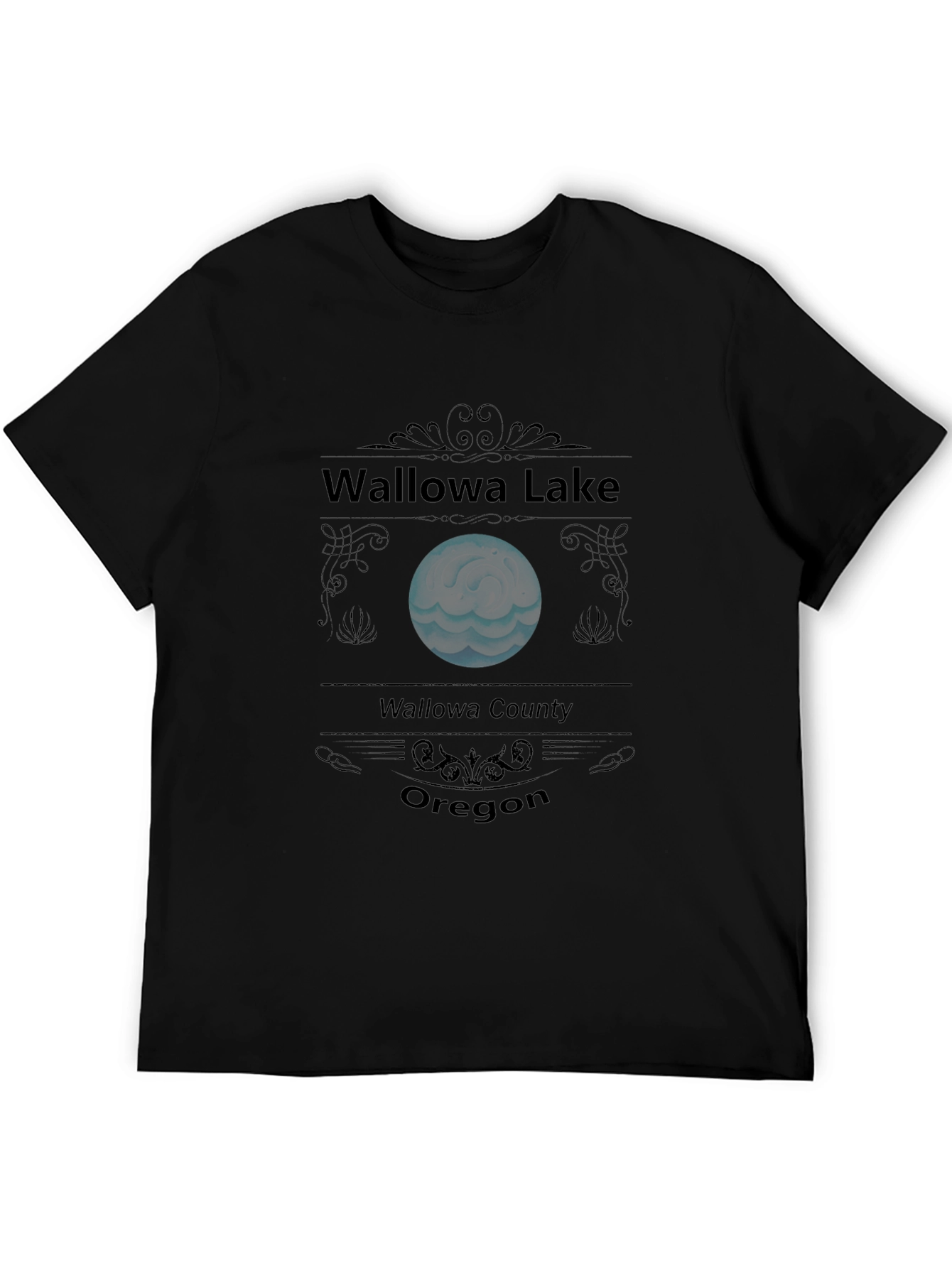 Wallowa Lake Oregon T-Shirt - Black Graphic Tee