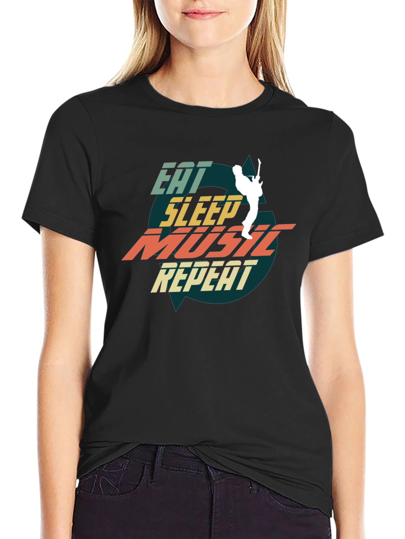 Eat Sleep Music Repeat Graphic Tee