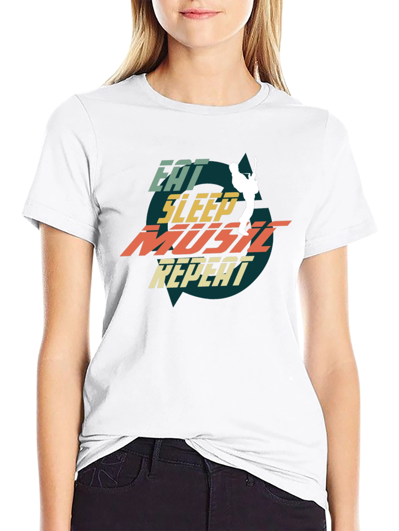Eat Sleep Music Repeat Graphic Tee