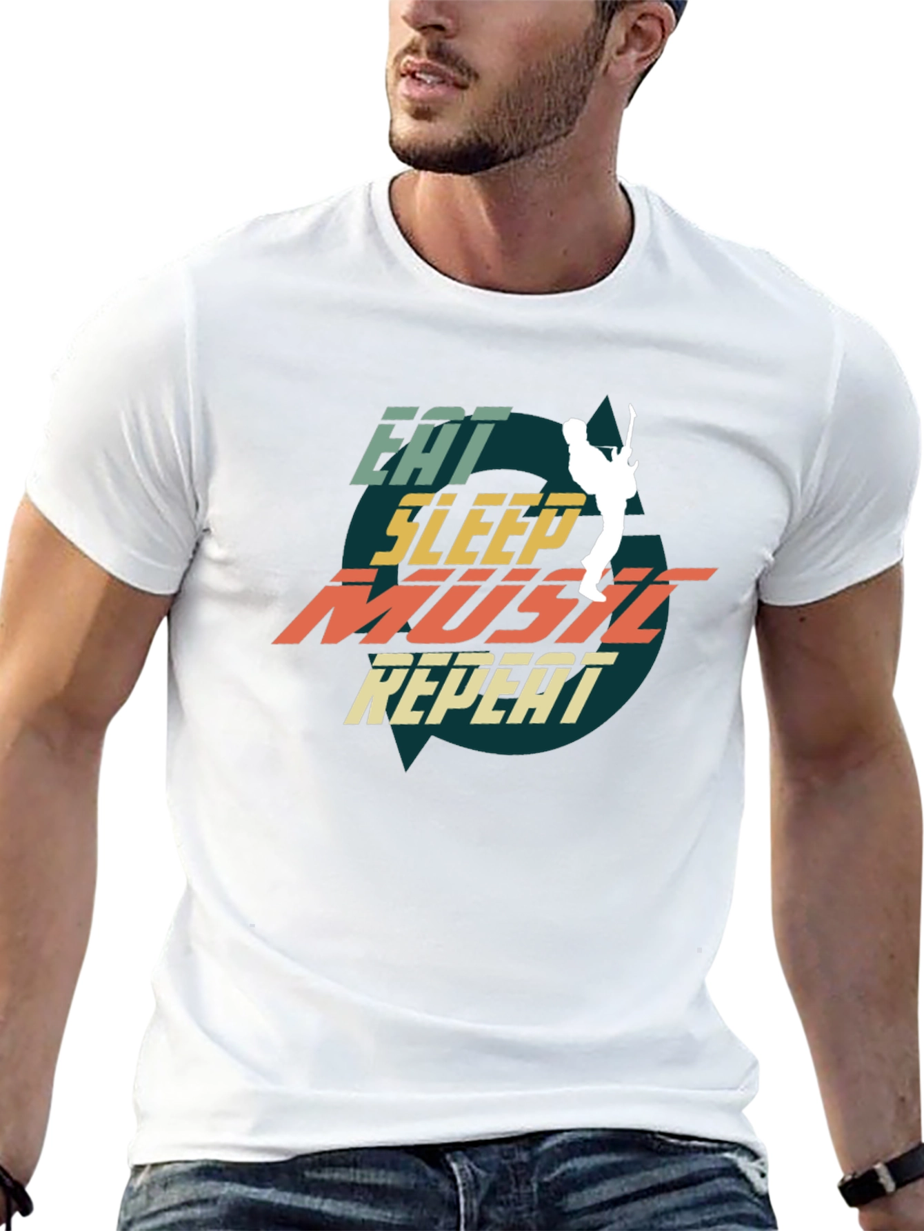 Eat Sleep Music Repeat Graphic Tee