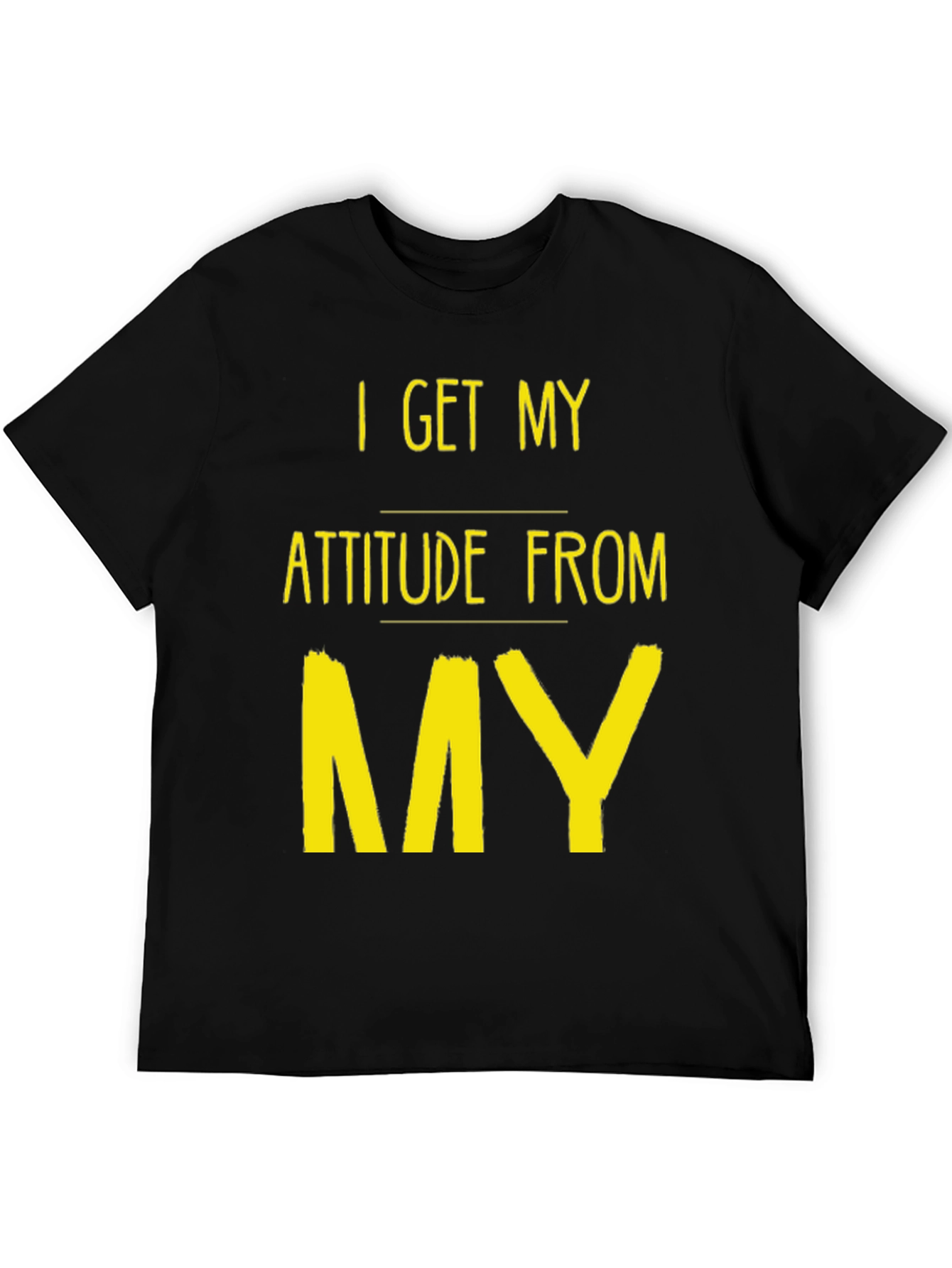 Attitude Source Tee: Black Crew Neck Graphic T-Shirt