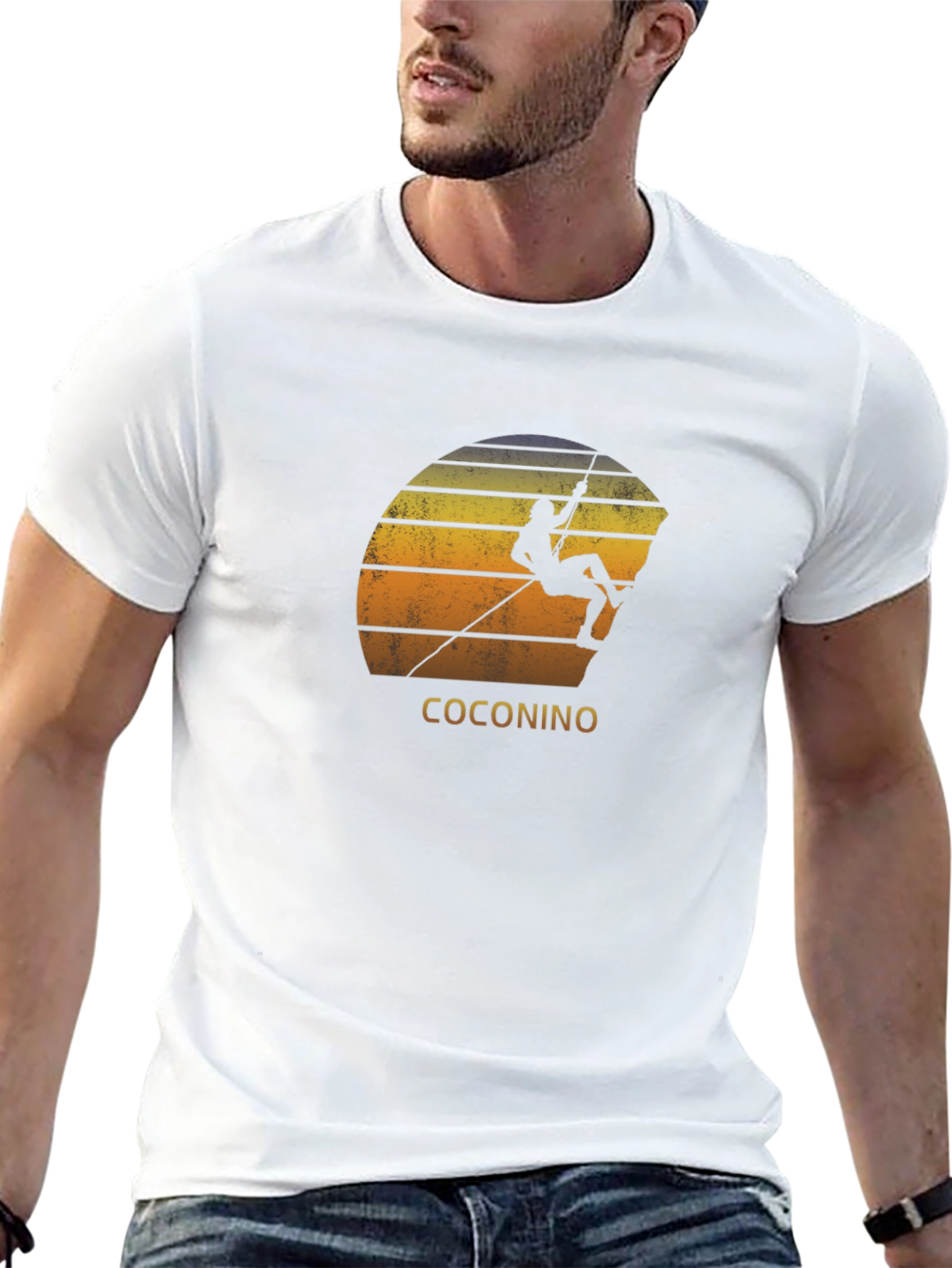 Coconino Rock Climbing T-Shirt - Sunset Design