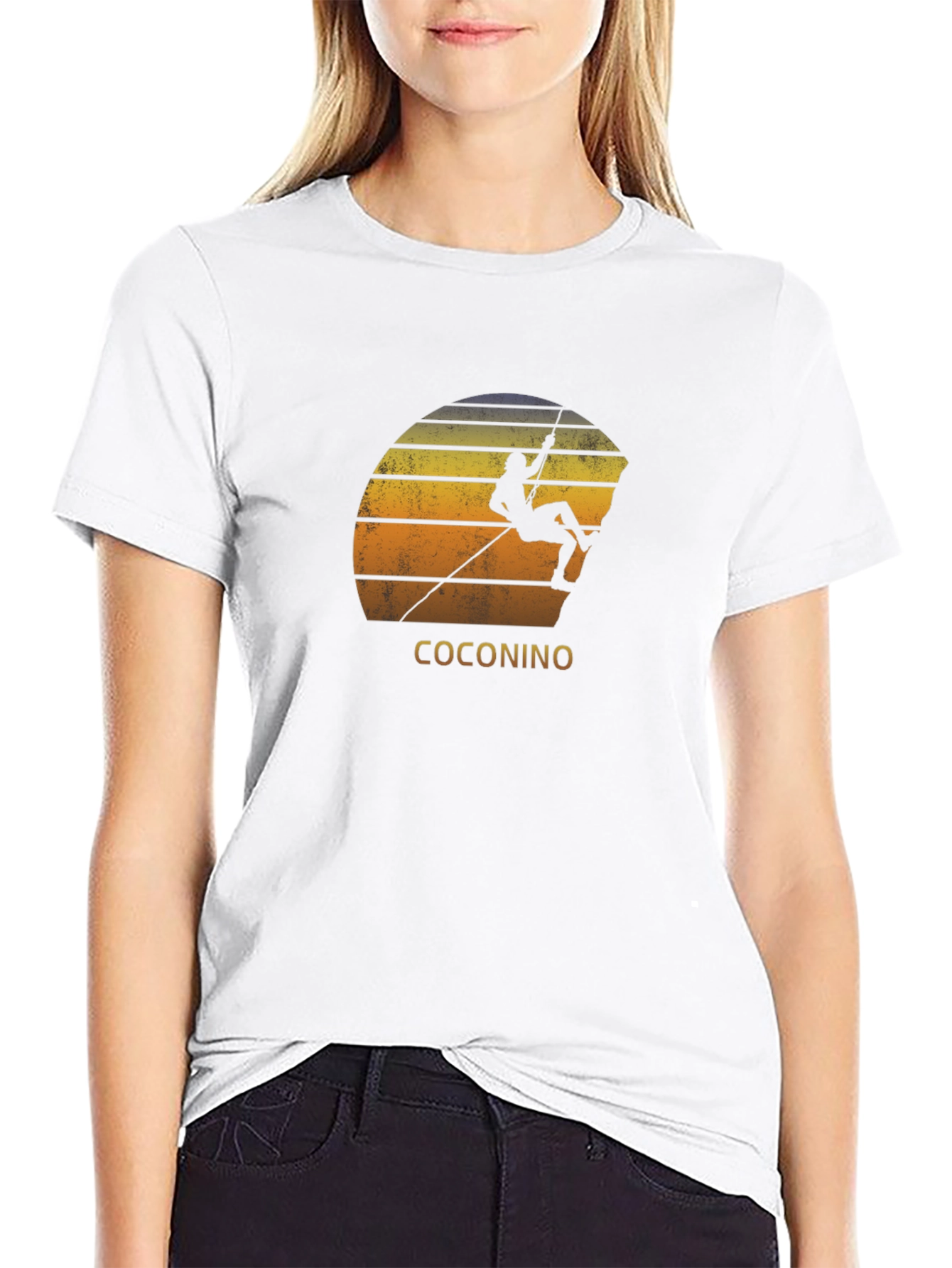 Coconino Rock Climbing T-Shirt - Sunset Design