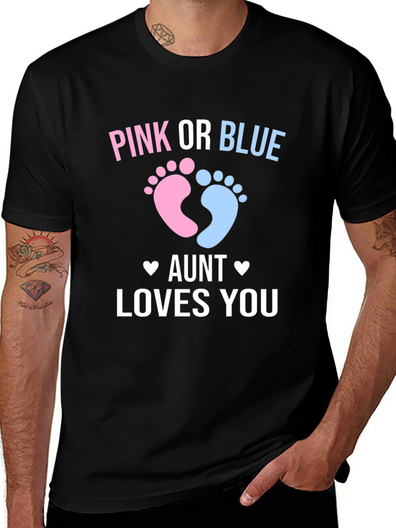 Pink or Blue Aunt Loves You T-Shirt