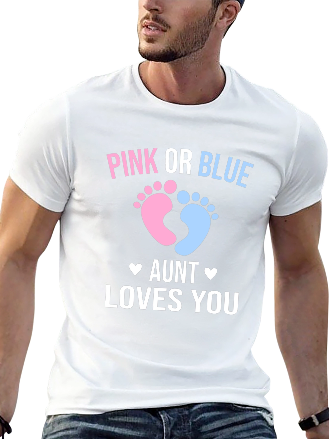 Pink or Blue Aunt Loves You T-Shirt