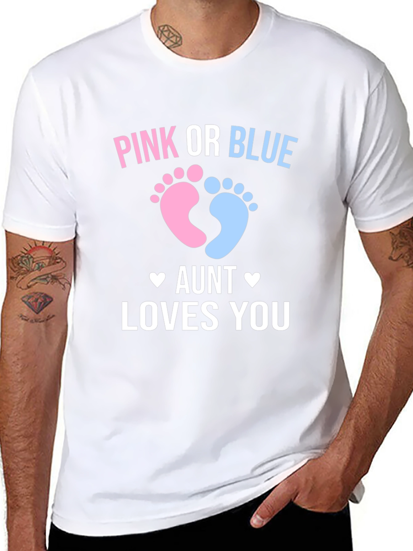 Pink or Blue Aunt Loves You T-Shirt