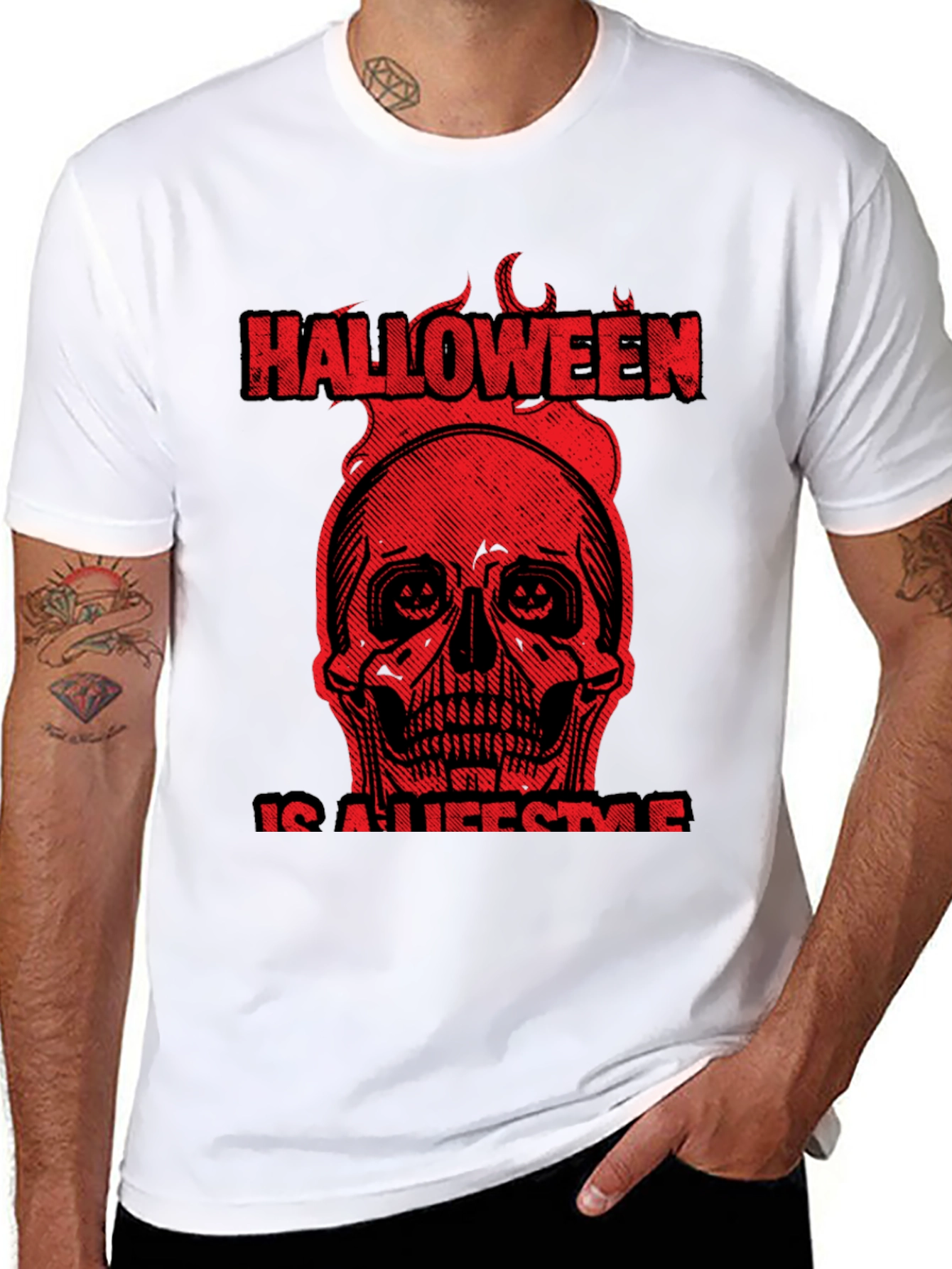 Halloween Lifestyle Graphic Tee - Black