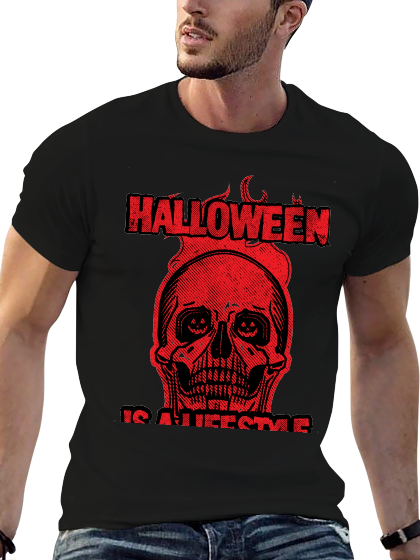 Halloween Lifestyle Graphic Tee - Black