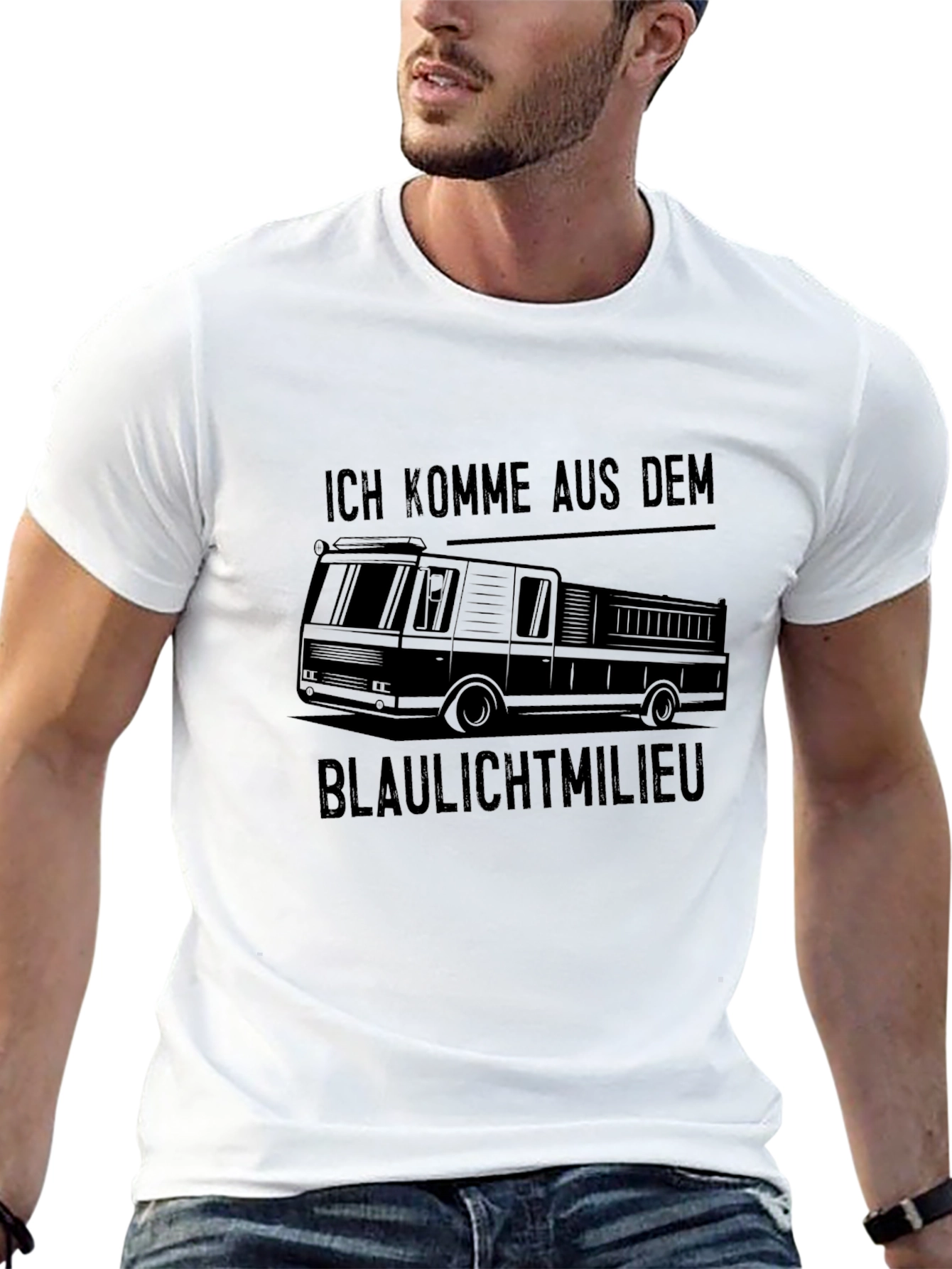 Fire Truck T-Shirt - Ich Komme Aus Dem Blaulichtmilieu