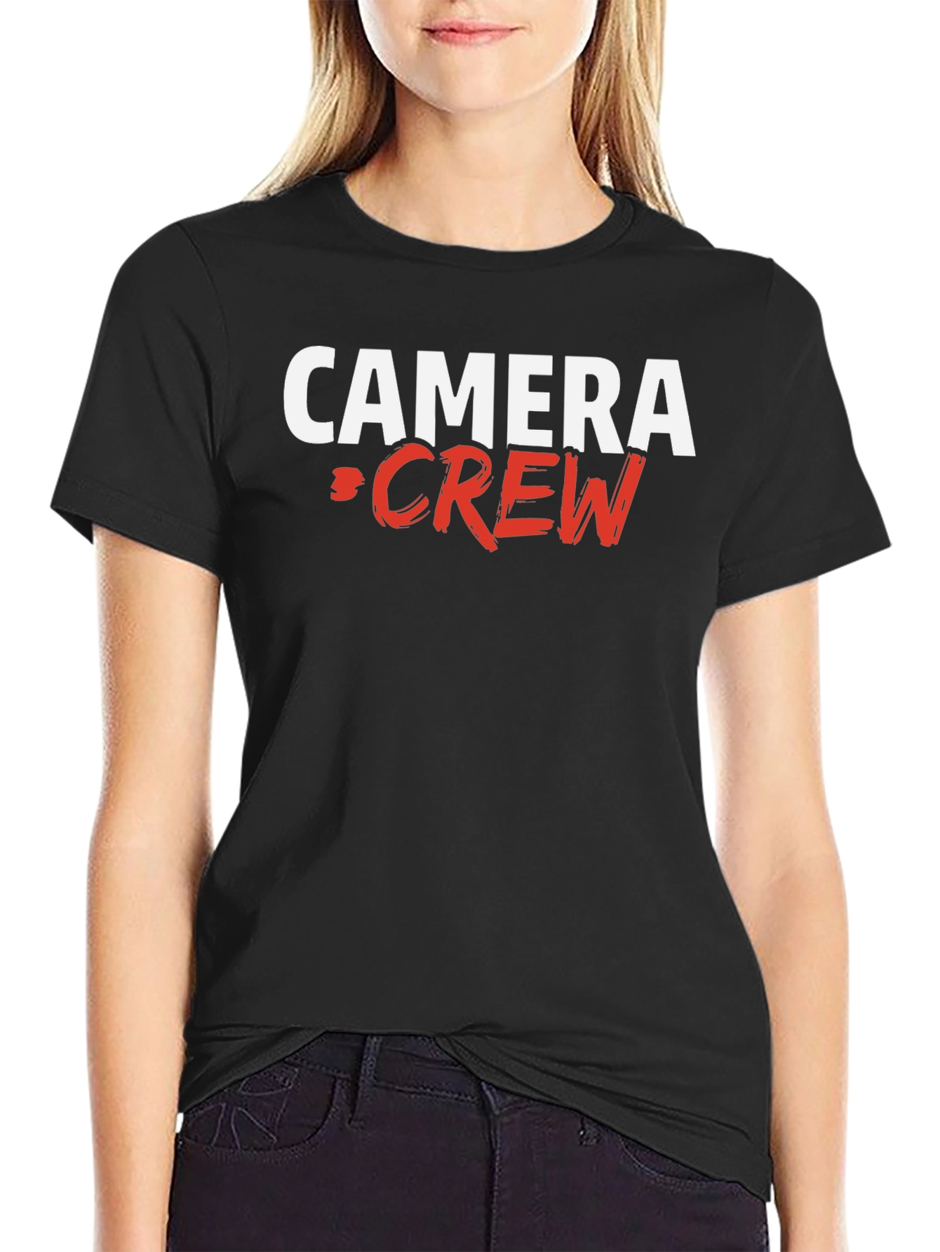Camera Crew Graphic Tee - Black