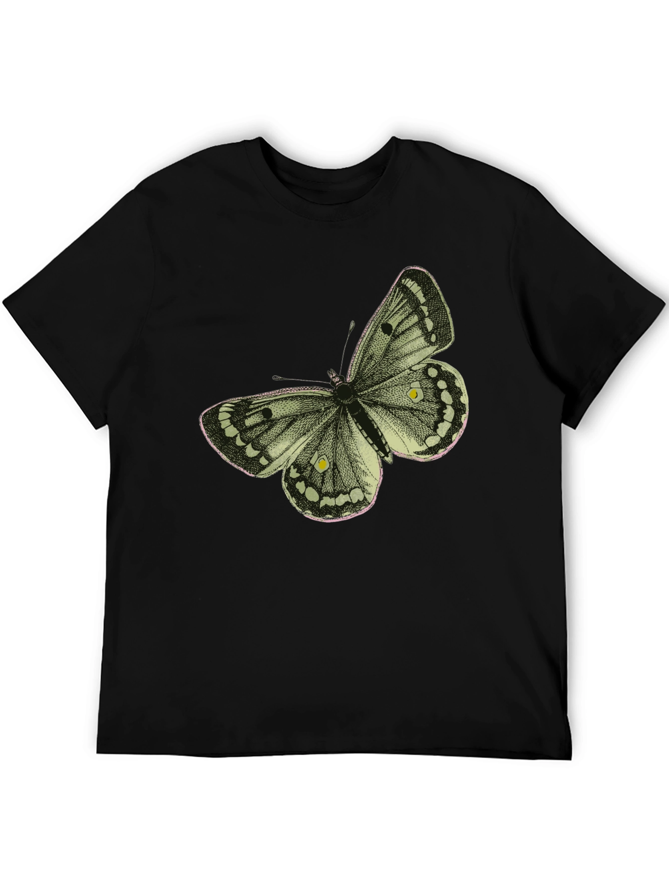 Butterfly Graphic Tee - Stylish Black Cotton T-Shirt