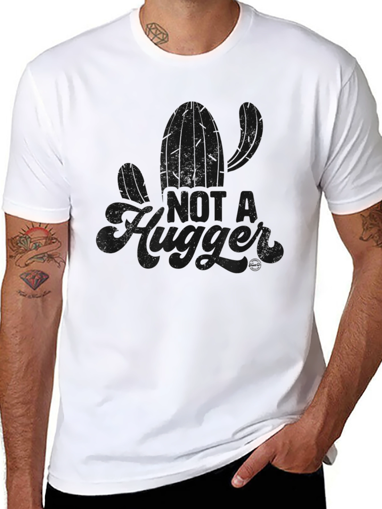 Not a Hugger Cactus Graphic T-Shirt