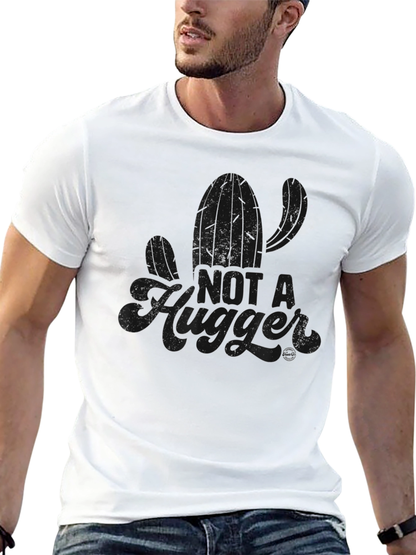 Not a Hugger Cactus Graphic T-Shirt
