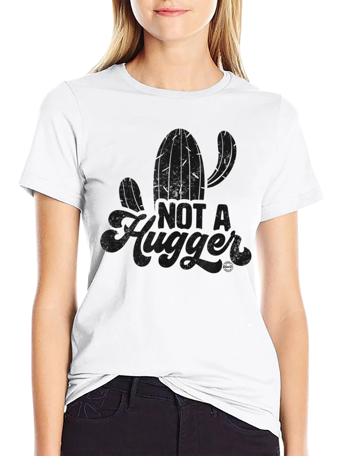 Not a Hugger Cactus Graphic T-Shirt