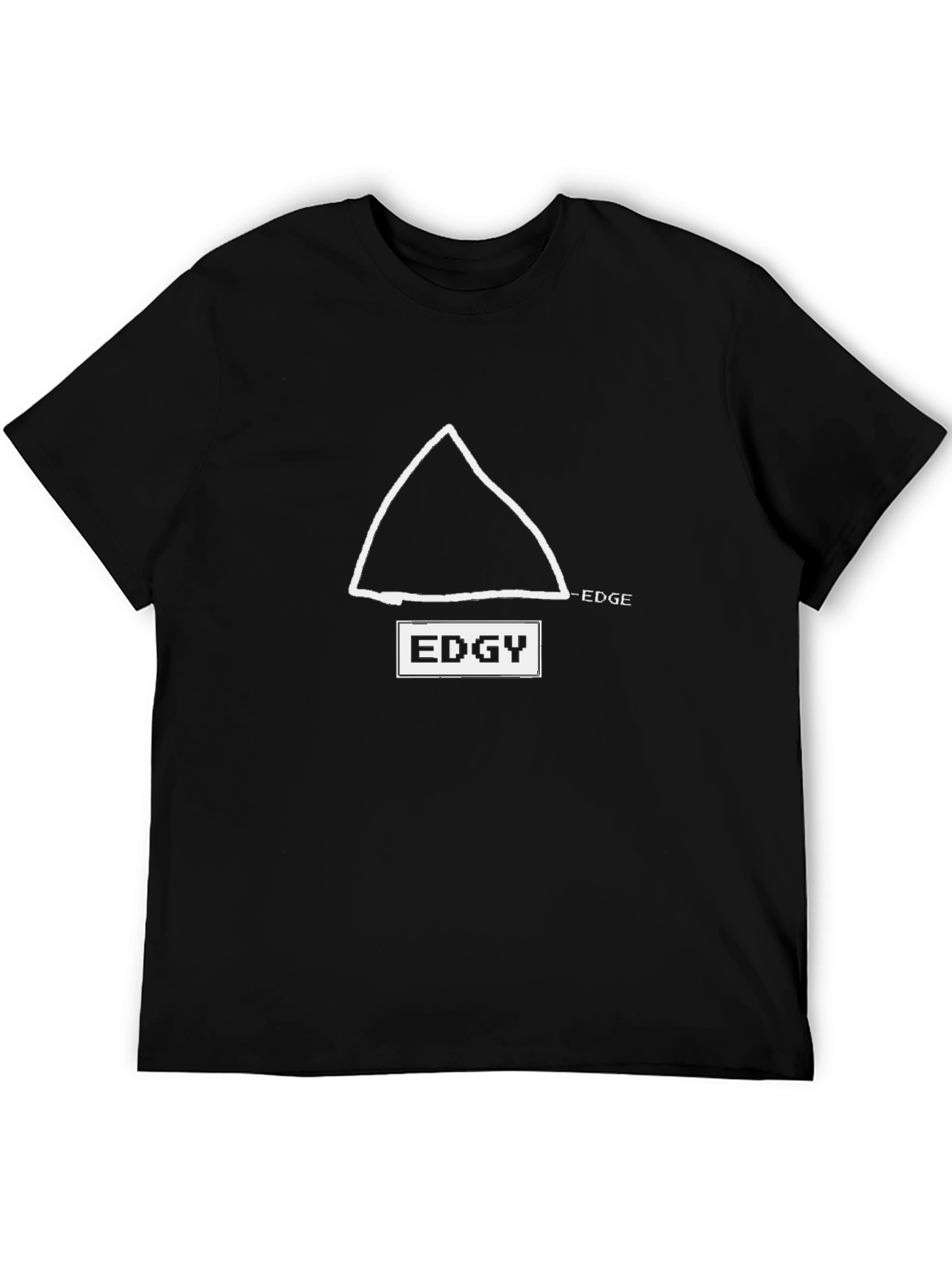 Edgy Graphic Tee - Black Cotton T-Shirt