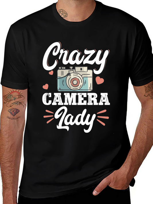 Crazy Camera Lady T-Shirt - Photographer Gift