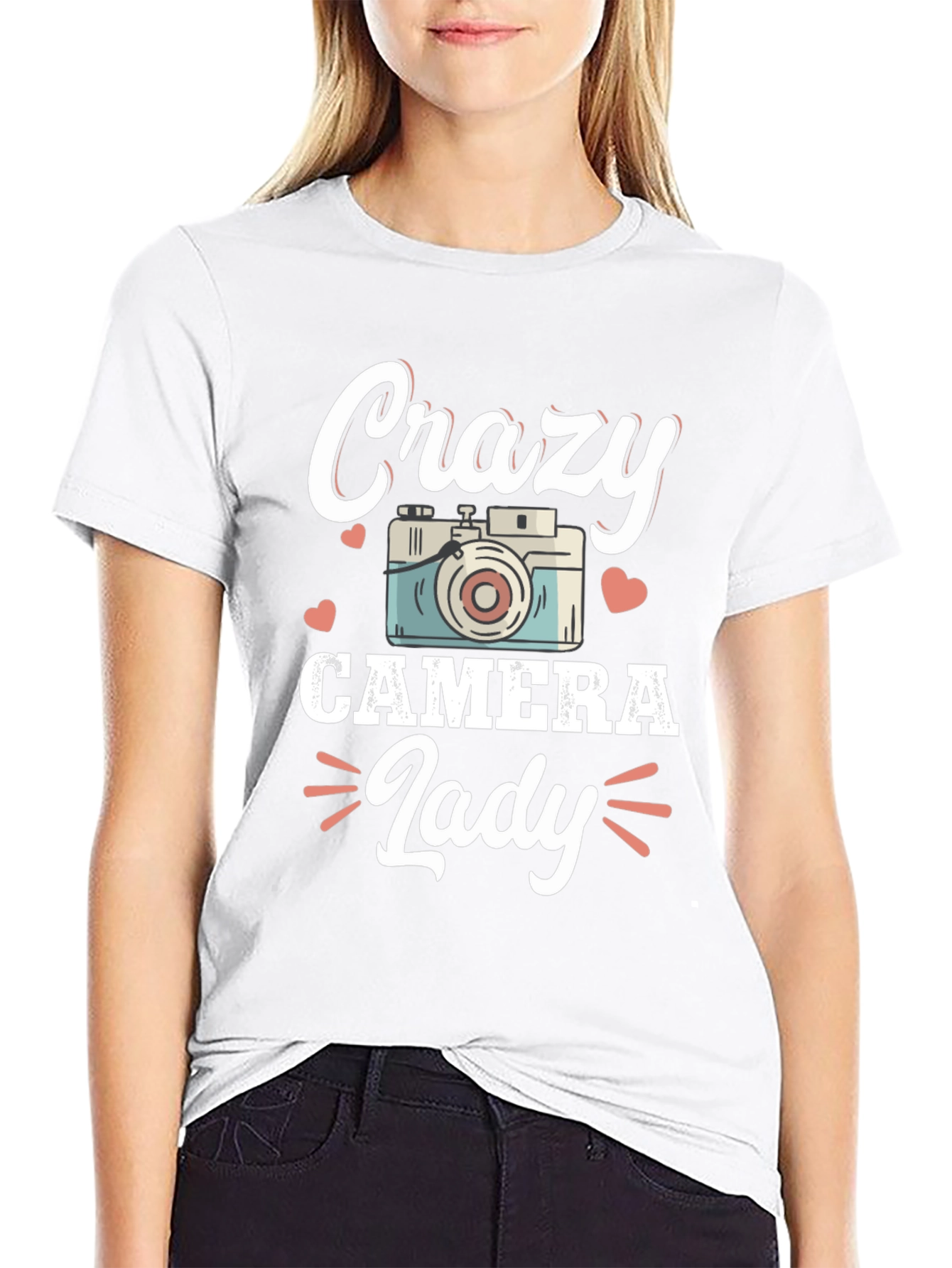 Crazy Camera Lady T-Shirt - Photographer Gift