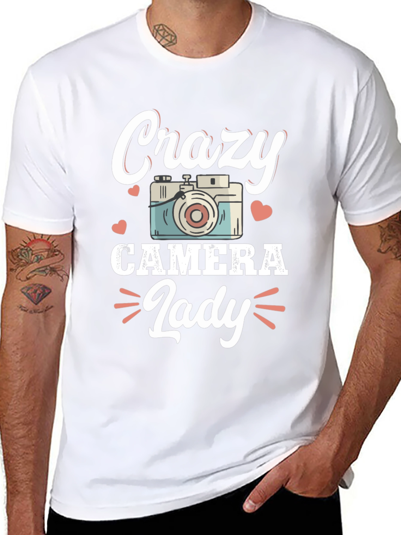 Crazy Camera Lady T-Shirt - Photographer Gift