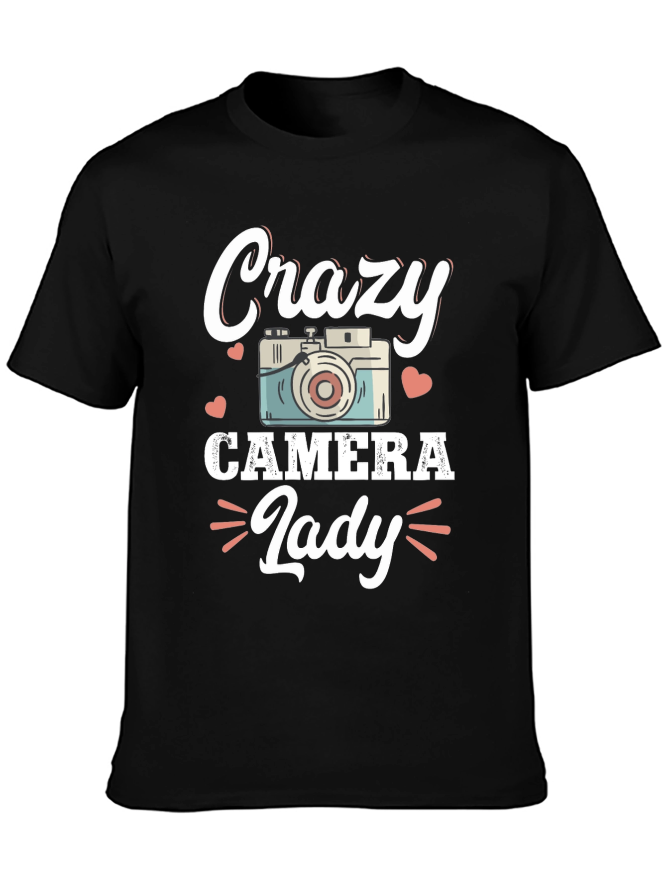 Crazy Camera Lady T-Shirt - Photographer Gift