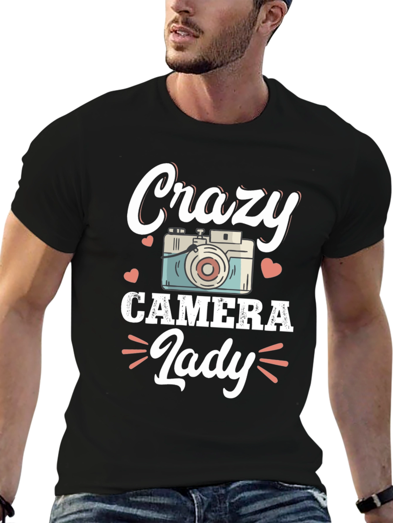 Crazy Camera Lady T-Shirt - Photographer Gift