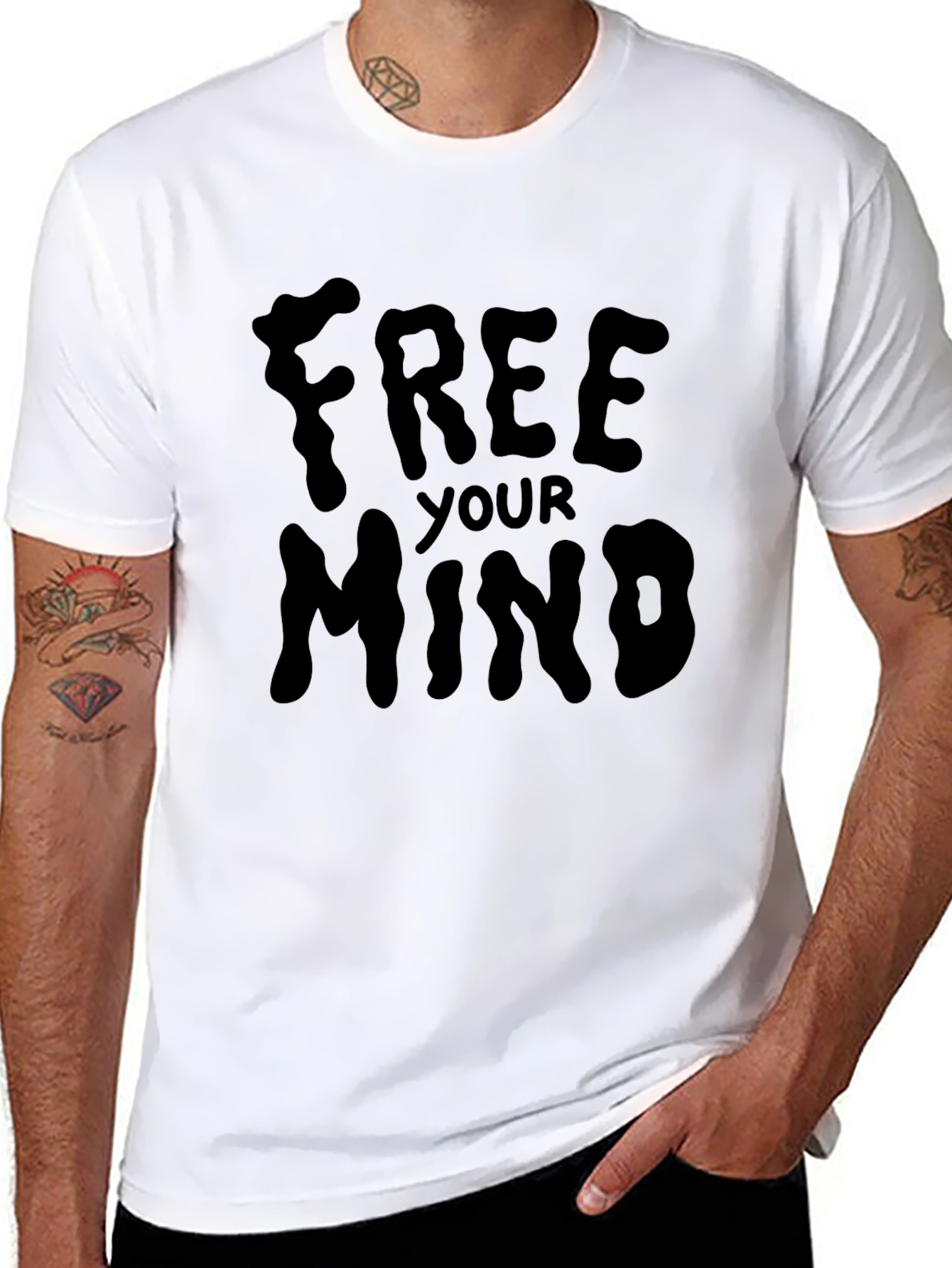 Free Your Mind Black Graphic Tee