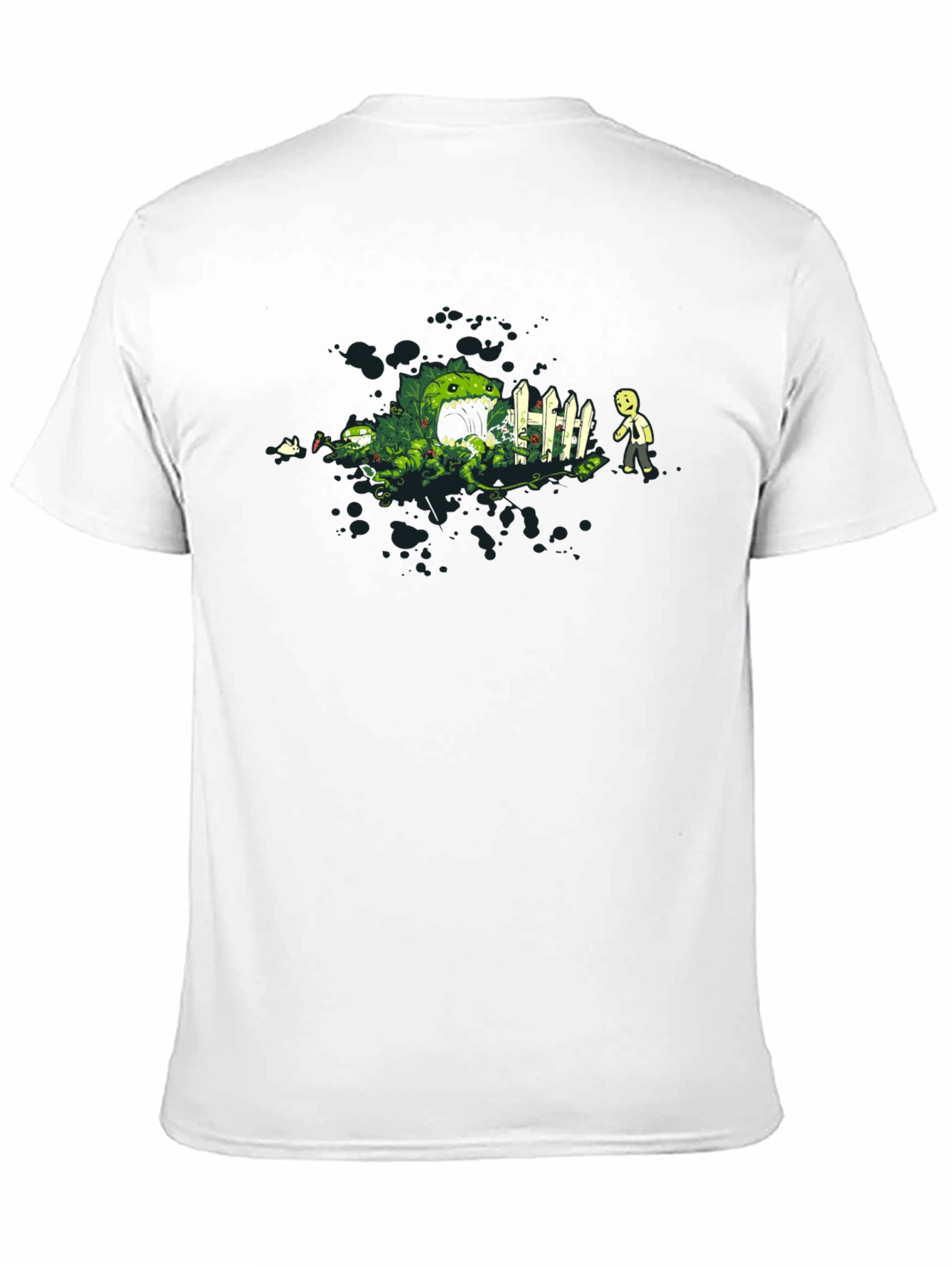 Plant Monster Graphic Tee - Black Cotton T-Shirt