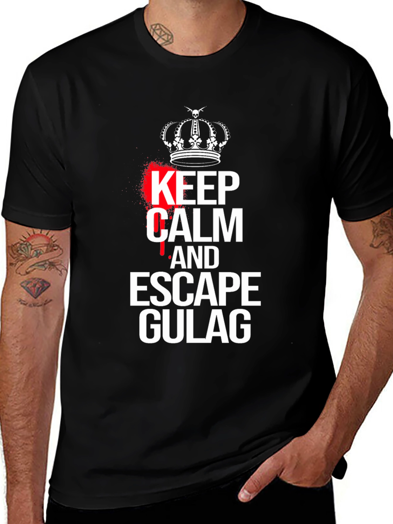 Keep Calm Escape Gulag Black T-Shirt