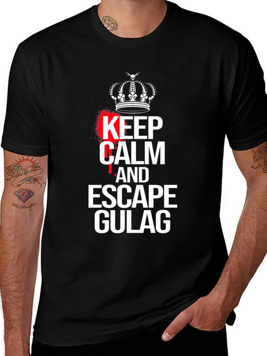 Keep Calm Escape Gulag Black T-Shirt