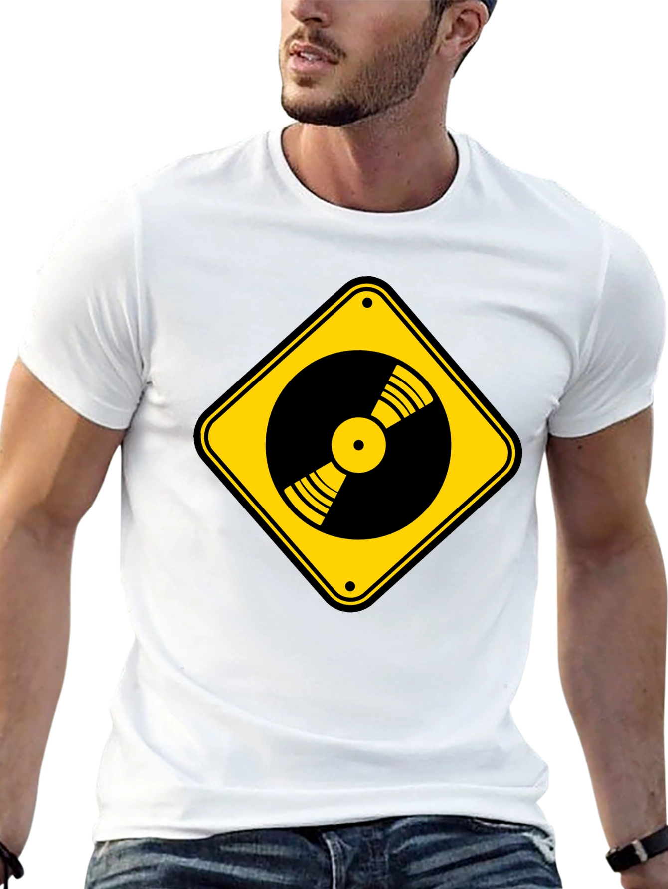 Warning Vinyl Record T-Shirt