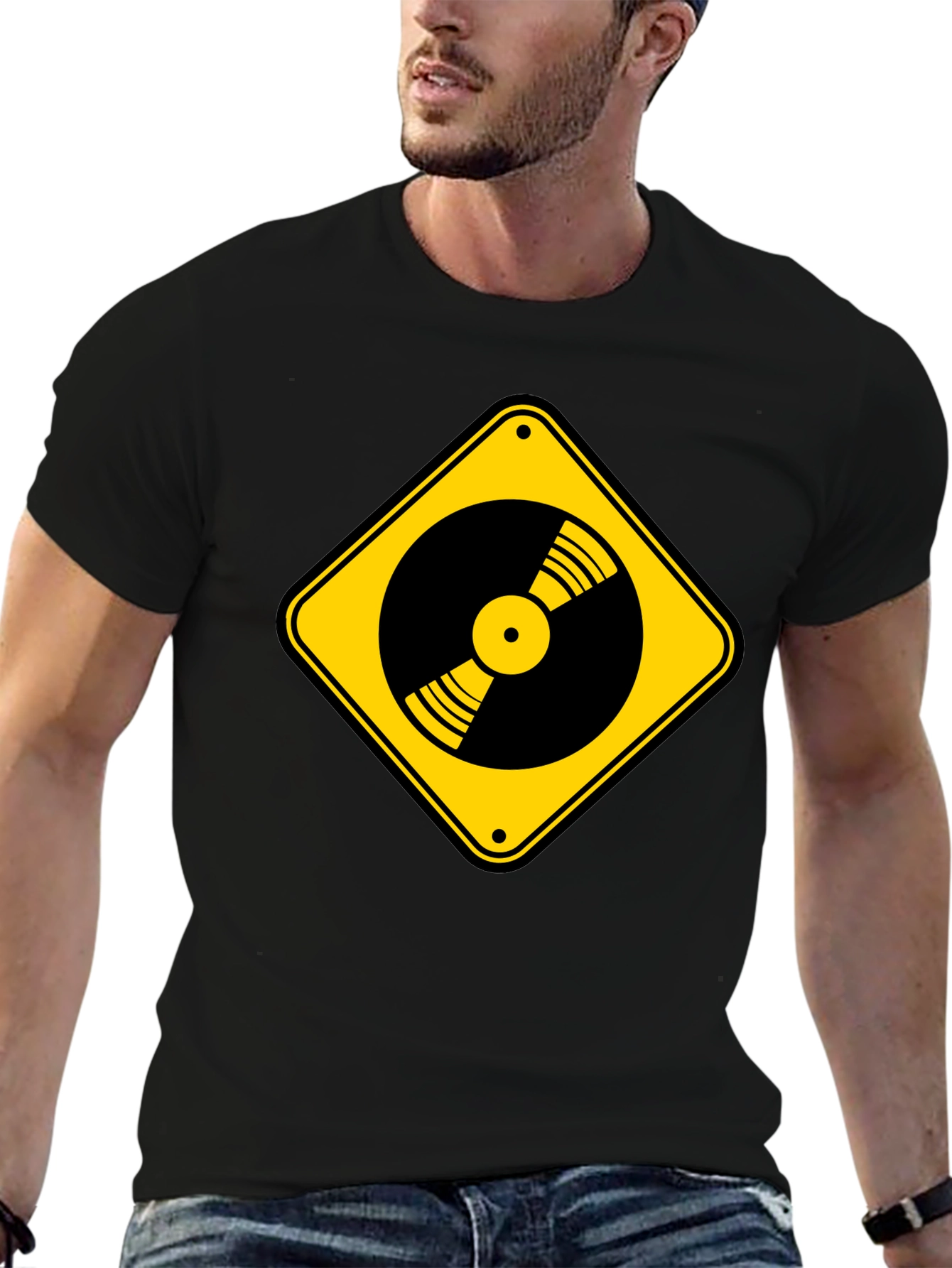 Warning Vinyl Record T-Shirt