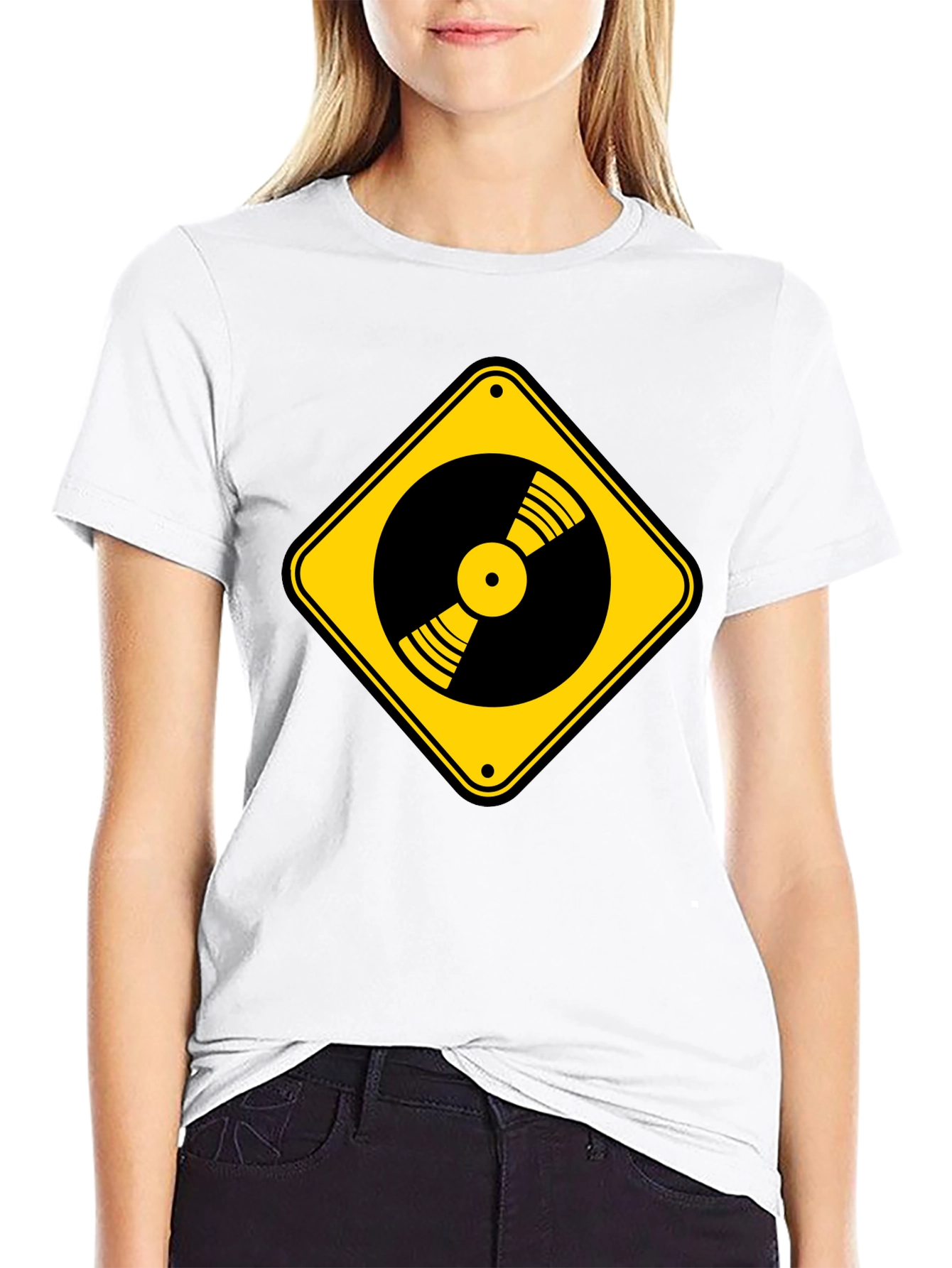 Warning Vinyl Record T-Shirt