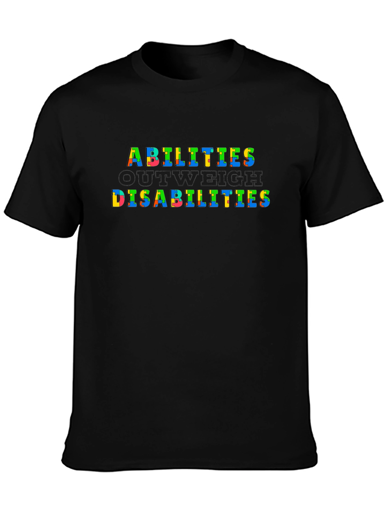 Abilities Outweigh Disabilities Graphic Tee - Black