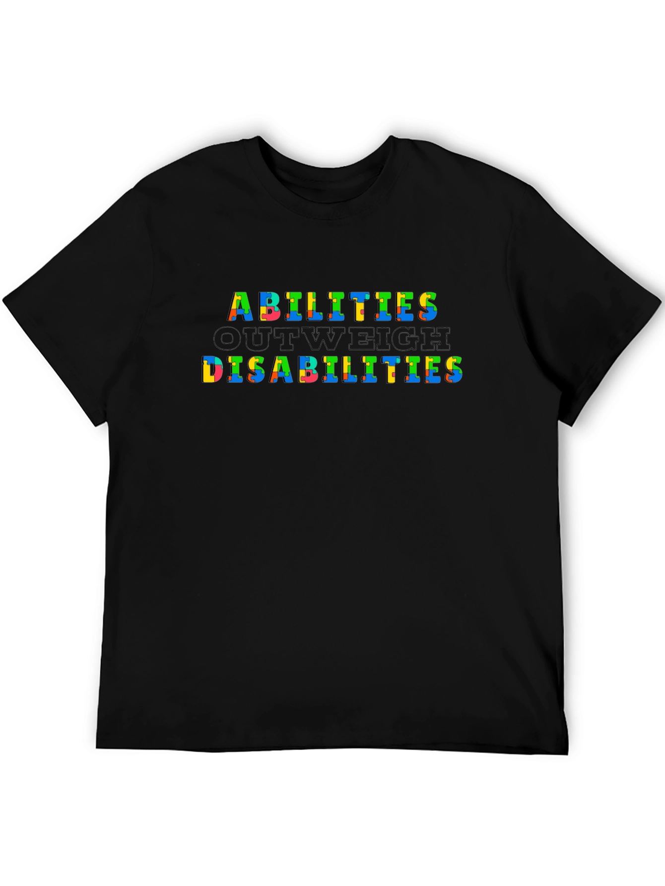 Abilities Outweigh Disabilities Graphic Tee - Black