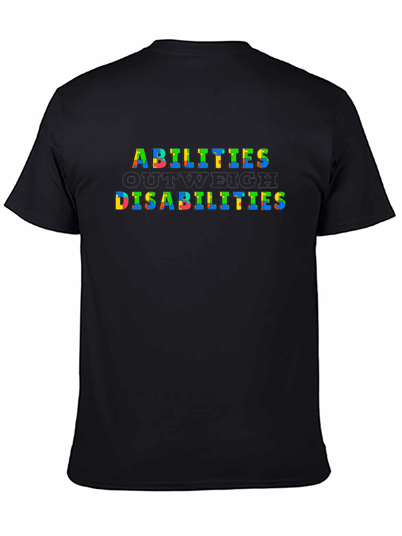 Abilities Outweigh Disabilities Graphic Tee - Black
