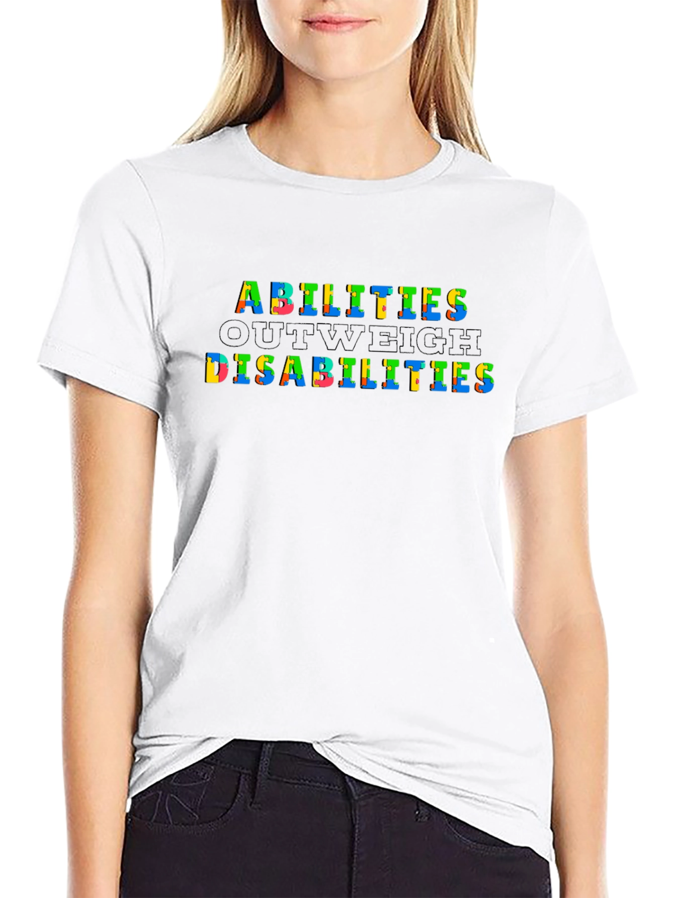 Abilities Outweigh Disabilities Graphic Tee - Black