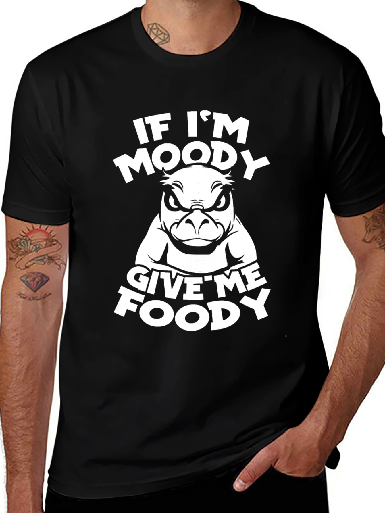 Moody Foody Graphic T-Shirt - Funny Apparel