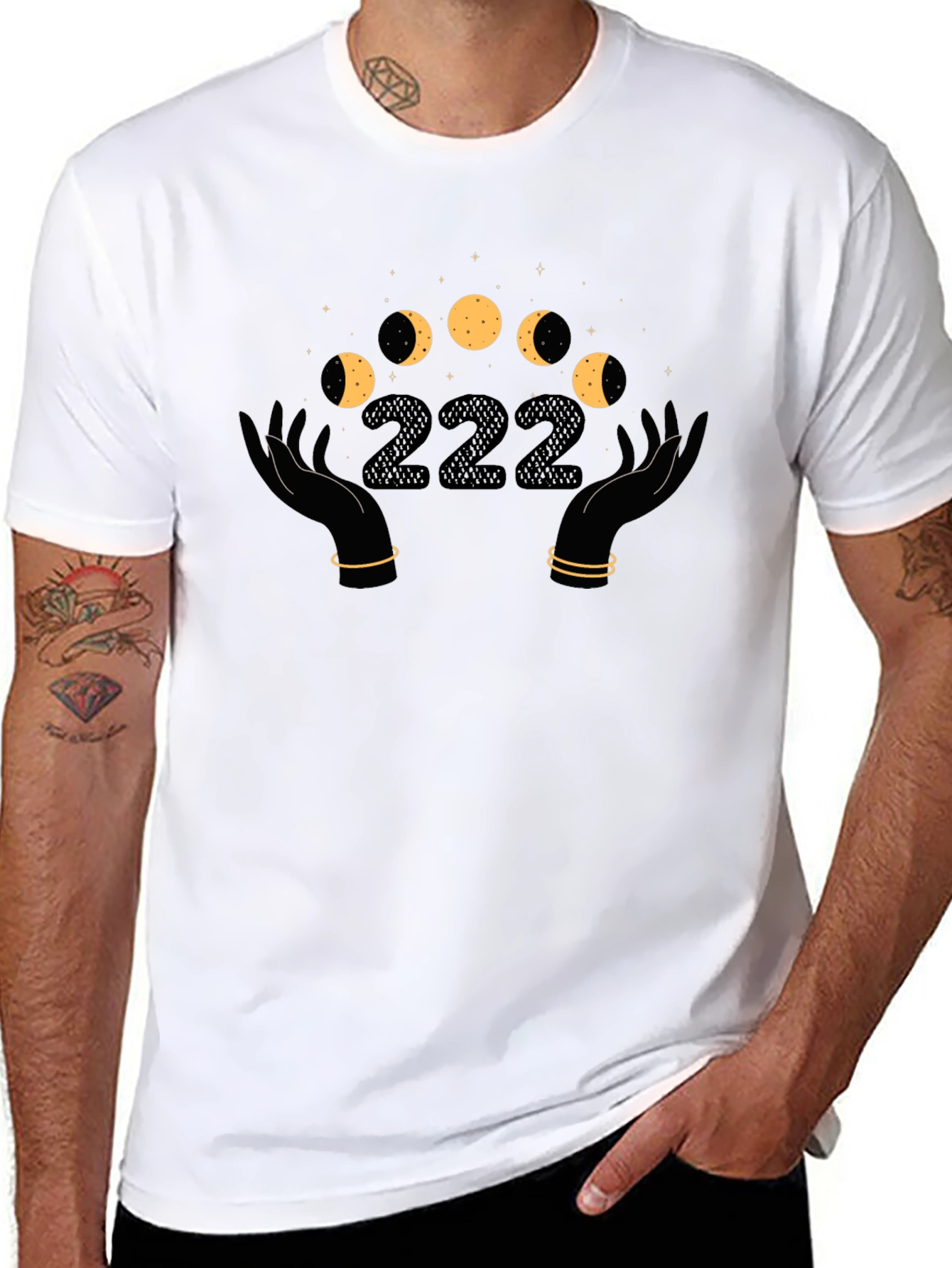 Mystic 222 Moon Phase Graphic T-Shirt