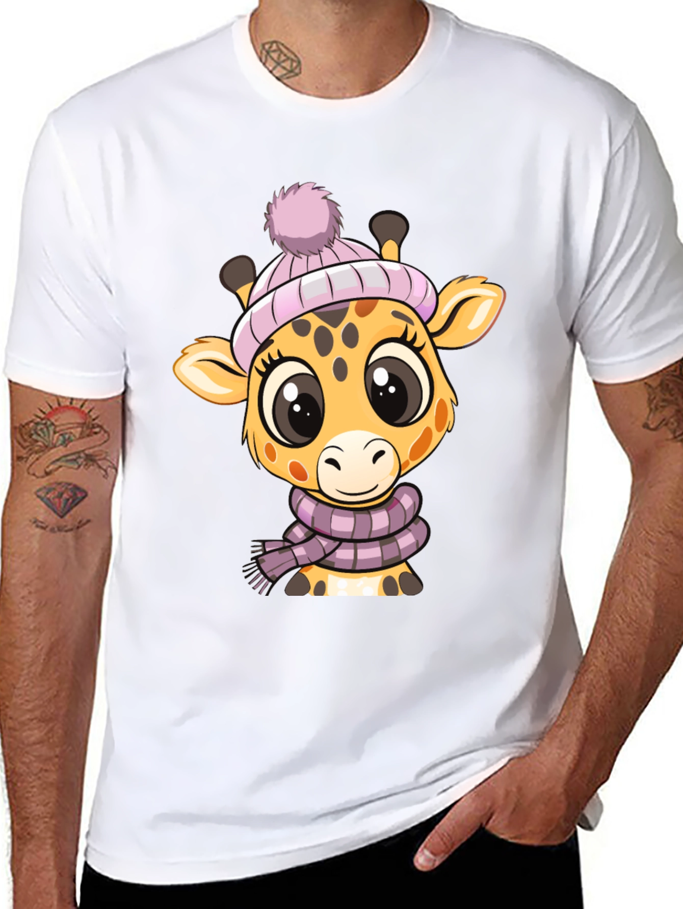 Cute Giraffe T-Shirt - Winter Ready
