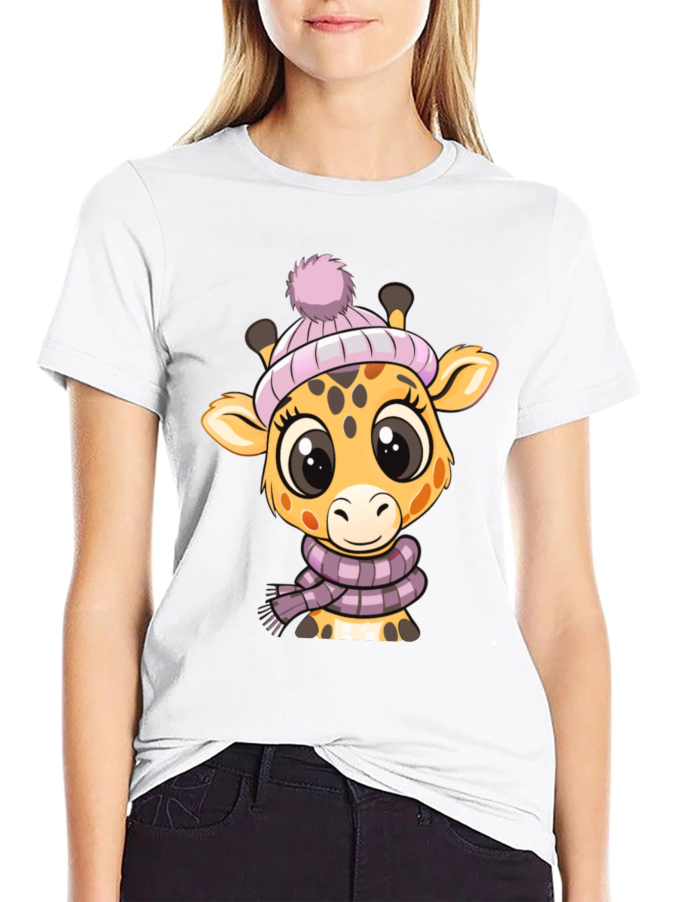 Cute Giraffe T-Shirt - Winter Ready