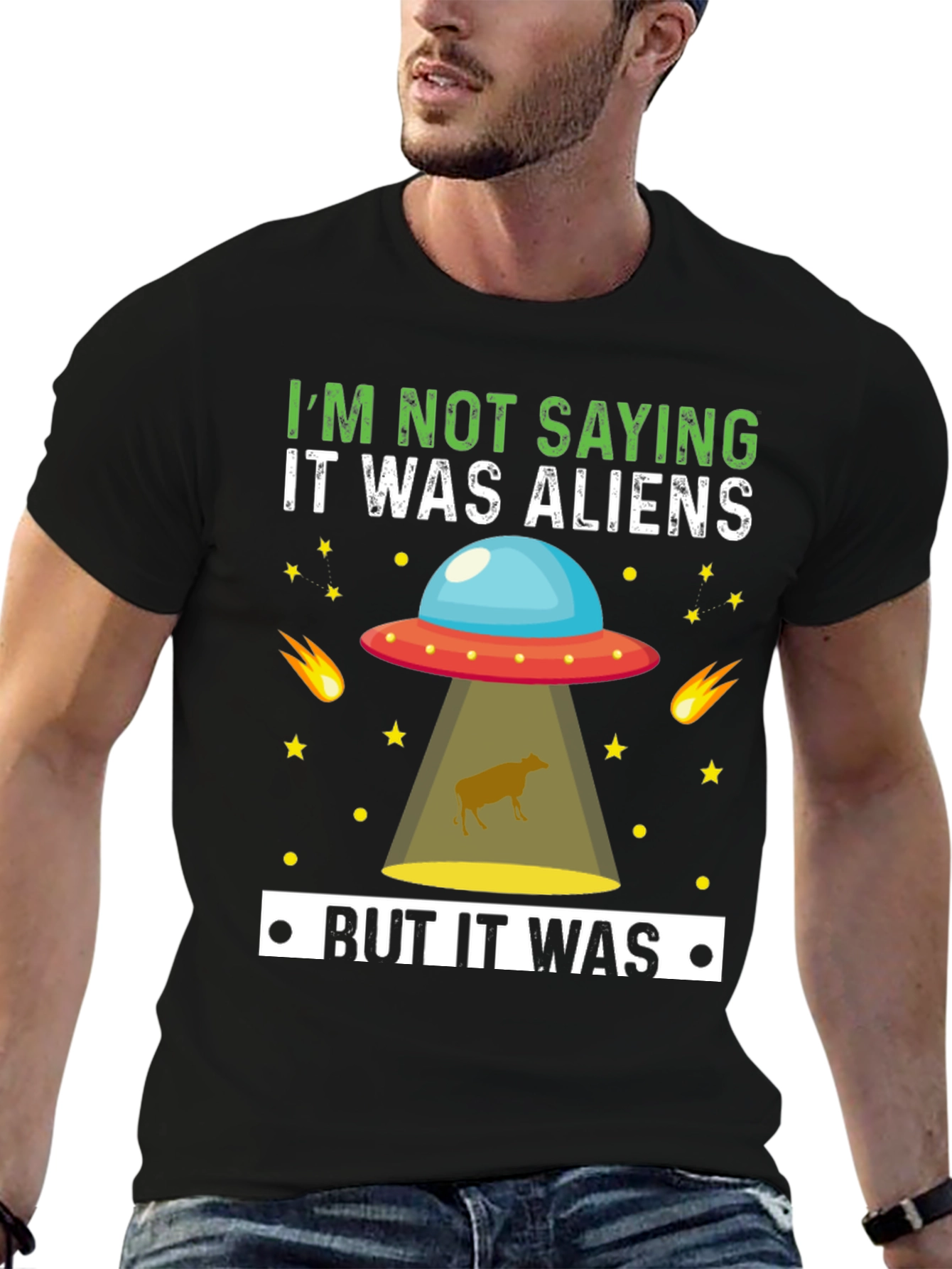 Funny Alien Abduction T-Shirt - But It Was Aliens