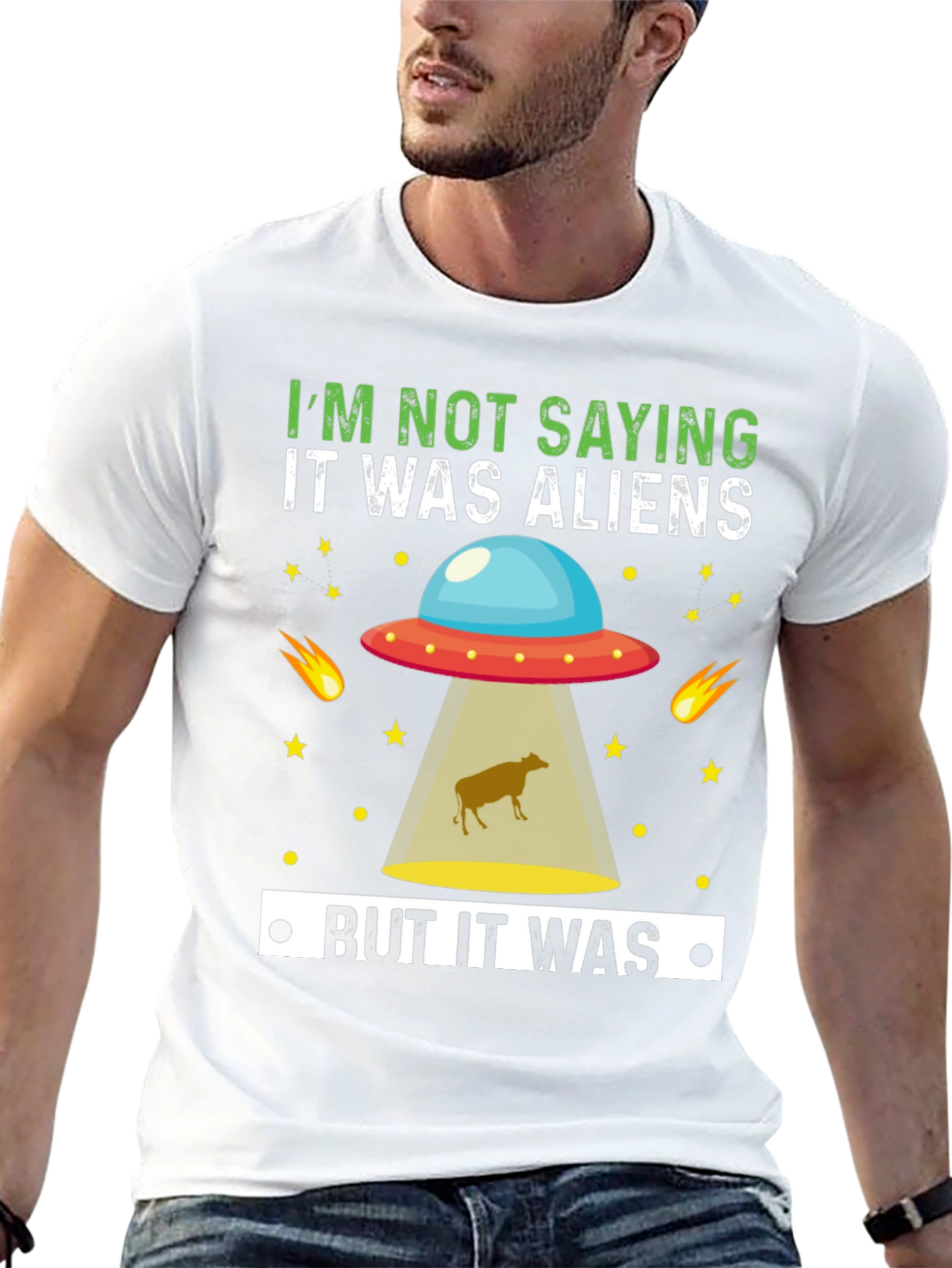 Funny Alien Abduction T-Shirt - But It Was Aliens