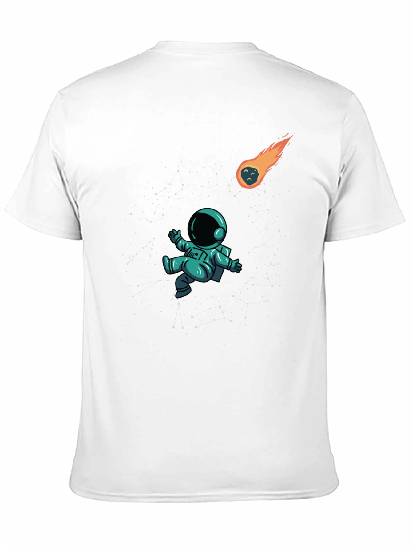Astronaut in Space Black T-Shirt