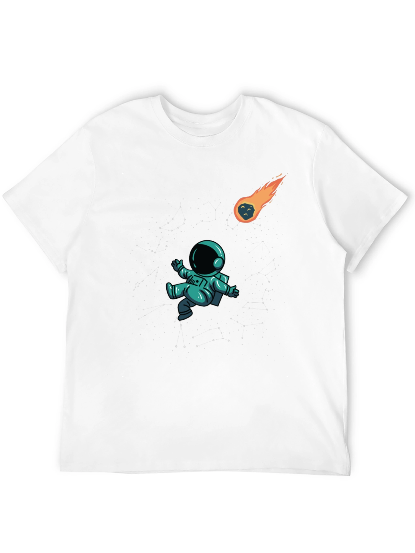 Astronaut in Space Black T-Shirt