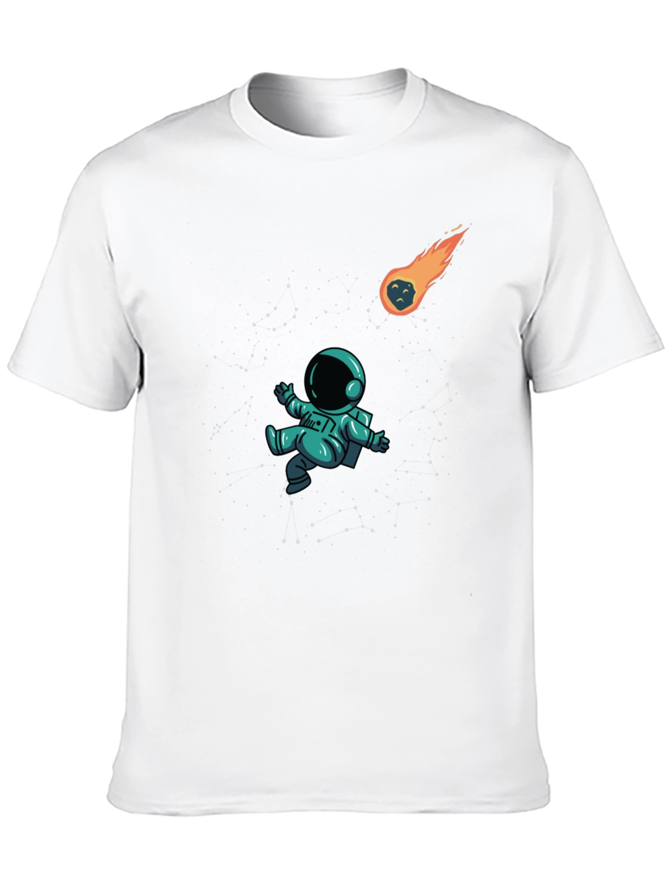 Astronaut in Space Black T-Shirt