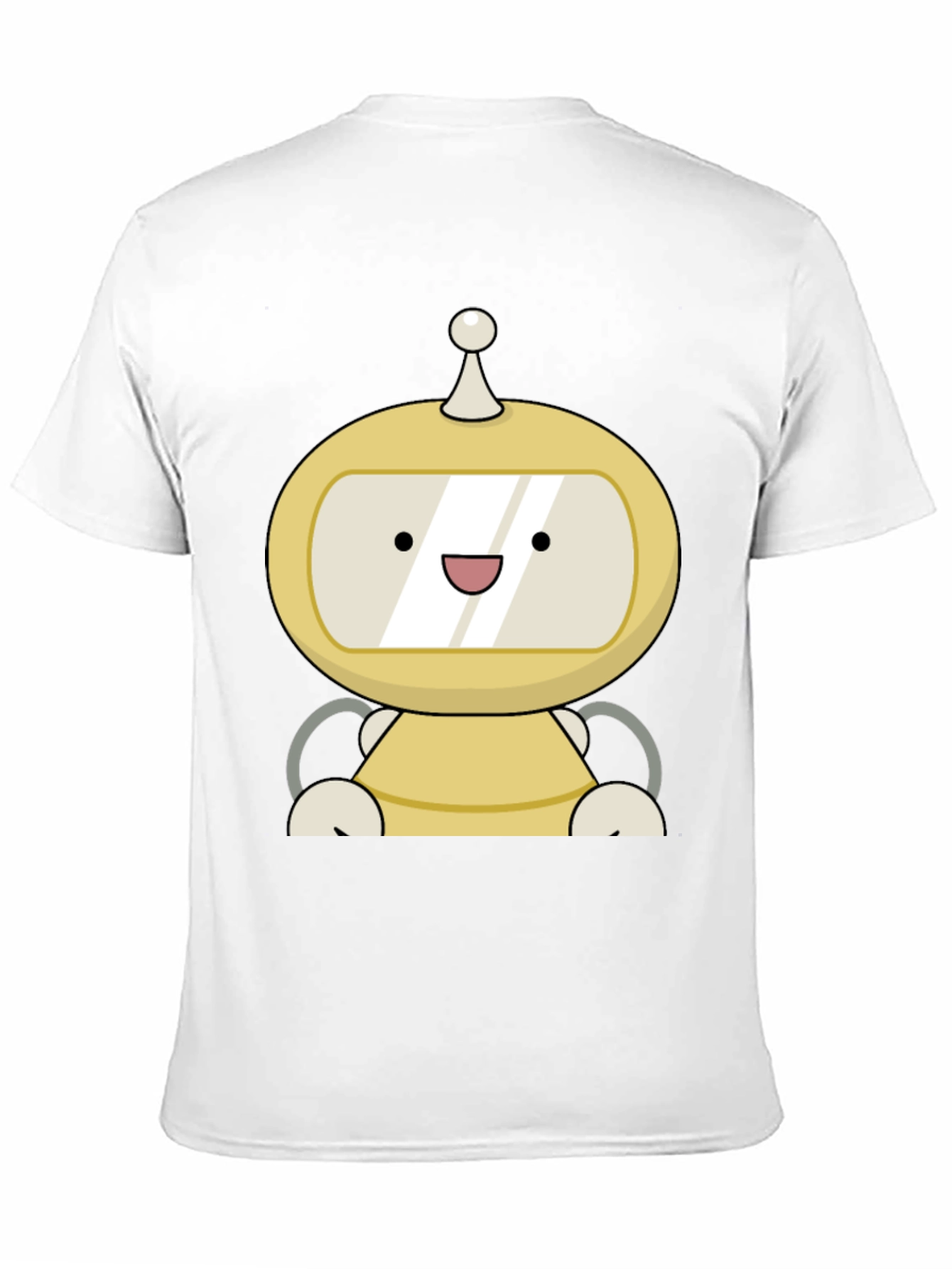 Cute Robot Graphic Black T-Shirt